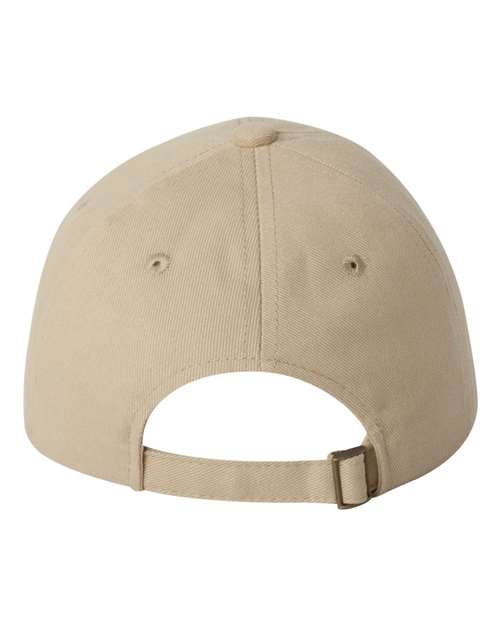 Heavy Brushed Twill Unstructured Cap - Khaki Back