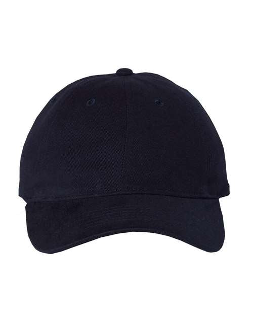 Valucap Heavy Brushed Twill Unstructured Cap - Navy Front