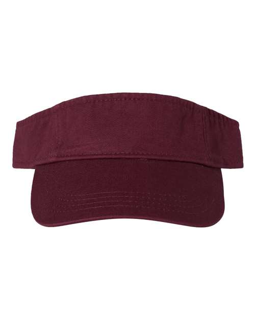 Bio-Washed Visor - Maroon Front