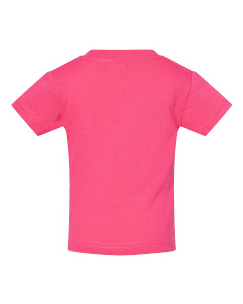 Infant Cotton Jersey Tee - Hot Pink Back
