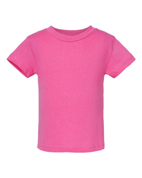 Infant Cotton Jersey Tee - Raspberry Front