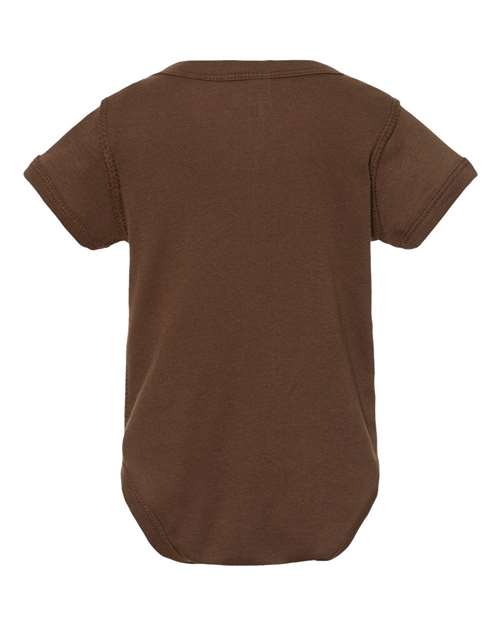 Infant Baby Rib Bodysuit - Brown Back