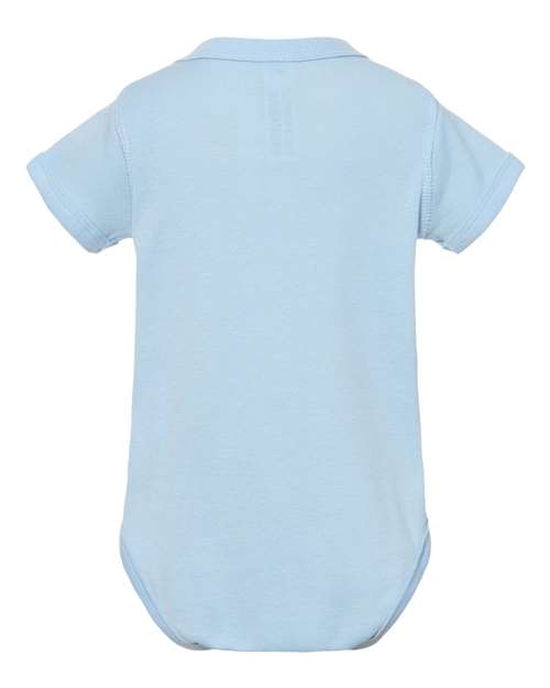 Infant Baby Rib Bodysuit - Light Blue Back