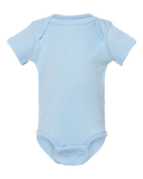 Infant Baby Rib Bodysuit - Light Blue Front