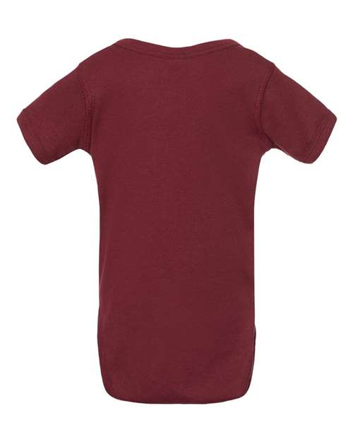 Infant Baby Rib Bodysuit - Maroon Back