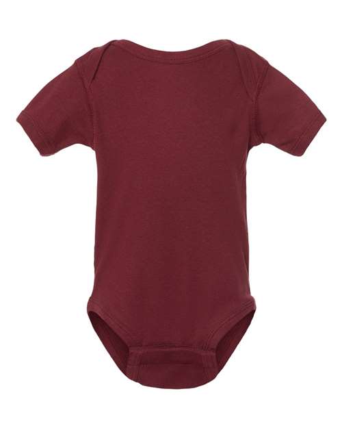 Infant Baby Rib Bodysuit - Maroon Front