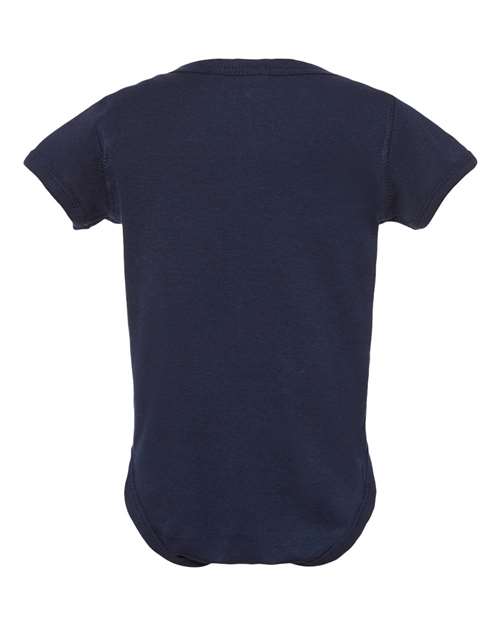 Infant Baby Rib Bodysuit - Navy Back