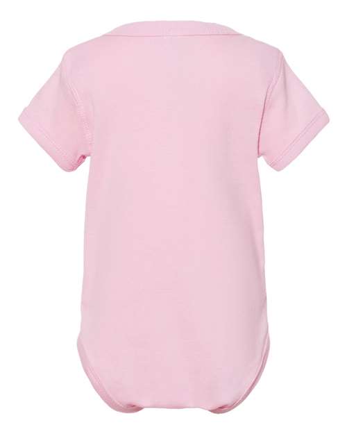 Infant Baby Rib Bodysuit - Pink Back