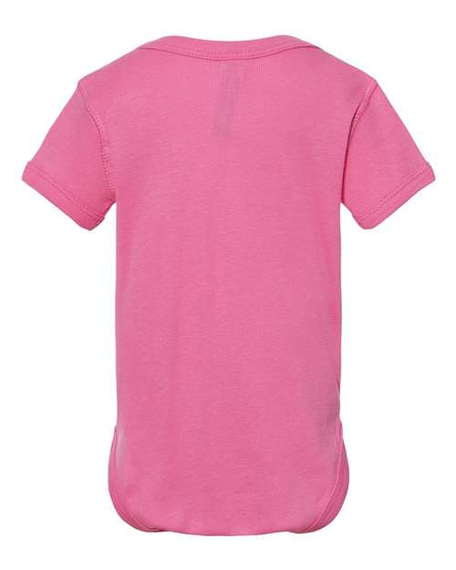 Infant Baby Rib Bodysuit - Raspberry Back