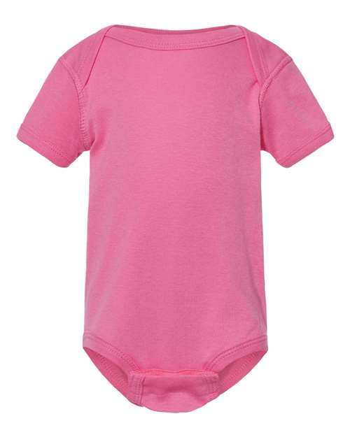 Infant Baby Rib Bodysuit - Raspberry Front