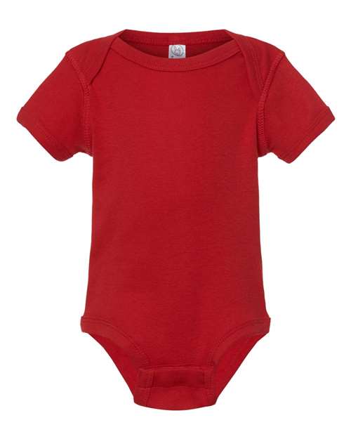 Infant Baby Rib Bodysuit - Red Front