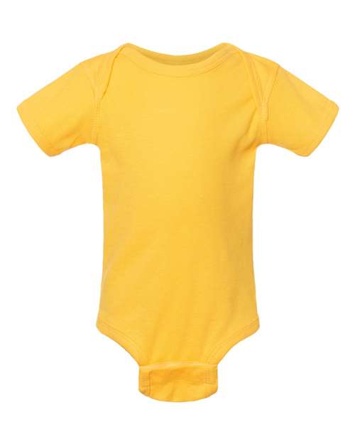 Infant Baby Rib Bodysuit - Yellow Front