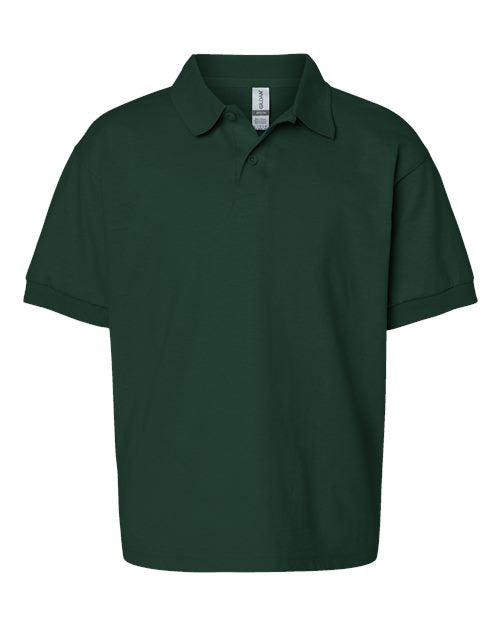 Gildan Youth DryBlend® Jersey Polo - Forest Green Front