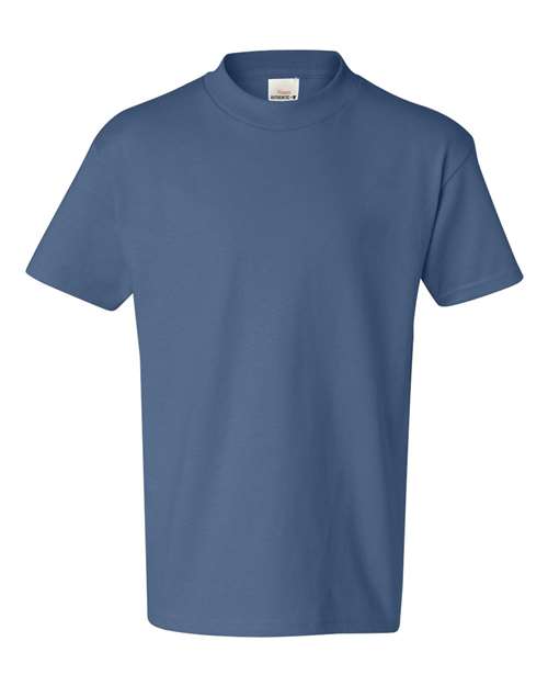 Youth Authentic T-Shirt - Denim Blue Front