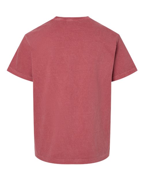 Youth Garment-Dyed Heavyweight T-Shirt - Crimson Back