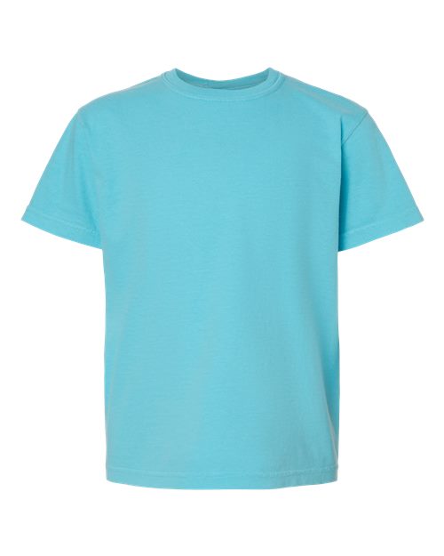 Youth Garment-Dyed Heavyweight T-Shirt - Lagoon Front