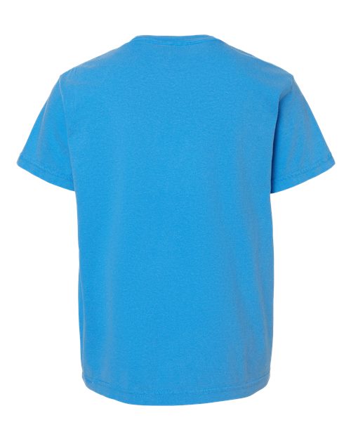 Youth Garment-Dyed Heavyweight T-Shirt - Royal Caribe Back