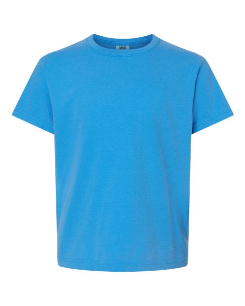 Youth Garment-Dyed Heavyweight T-Shirt - Royal Caribe Front