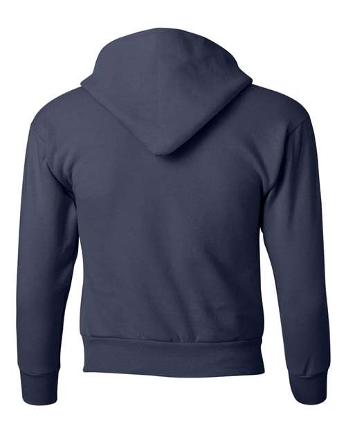 Youth EcoSmart® Hooded Sweatshirt - Navy Back