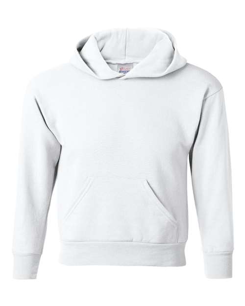 Youth EcoSmart® Hooded Sweatshirt - White Front