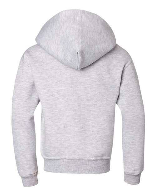 Youth NuBlend® Hooded Sweatshirt - Ash Back