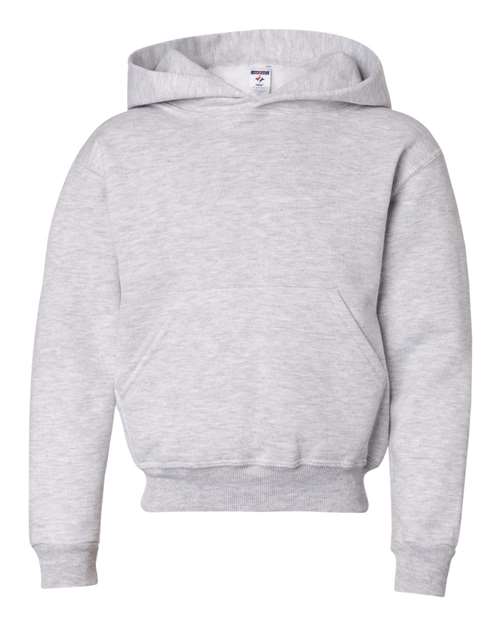 Youth NuBlend® Hooded Sweatshirt - Ash Front