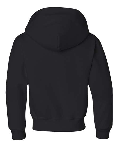Youth NuBlend® Hooded Sweatshirt - Black Back