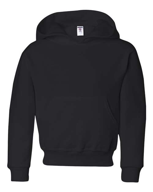 Youth NuBlend® Hooded Sweatshirt - Black Front