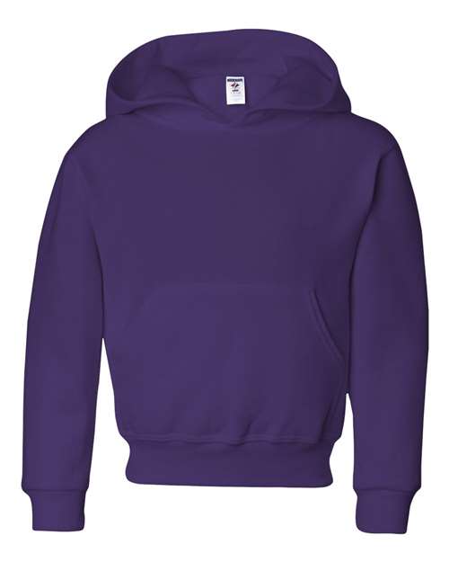Youth NuBlend® Hooded Sweatshirt - Deep Purple Front