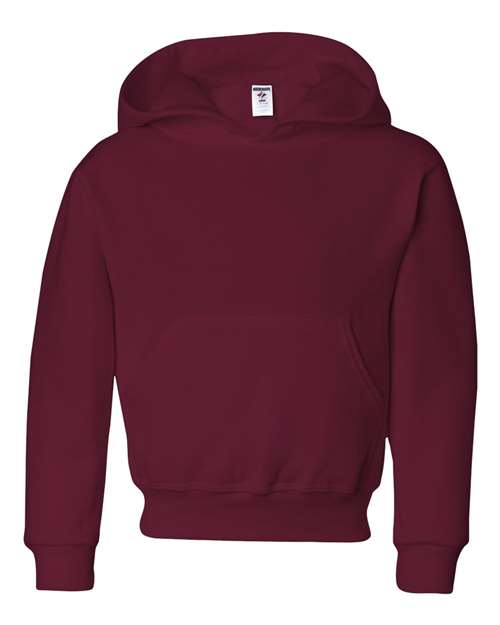 Youth NuBlend® Hooded Sweatshirt - Maroon Front