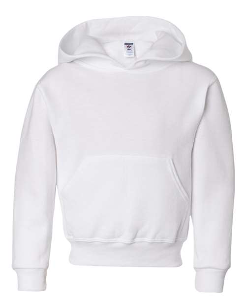 Youth NuBlend® Hooded Sweatshirt - White Front