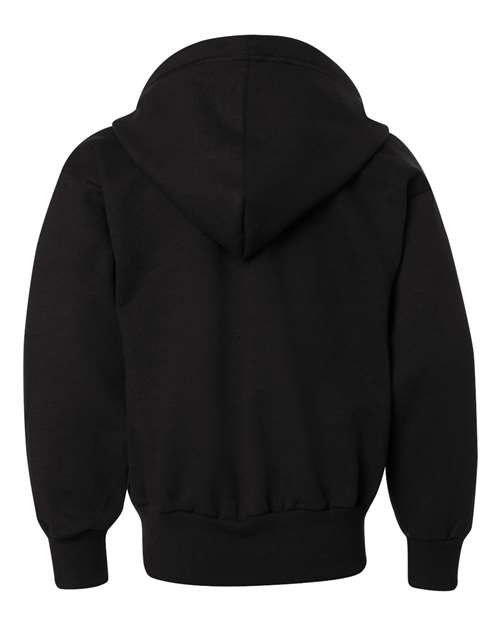 Youth EcoSmart® Full-Zip Hooded Sweatshirt - Black Back