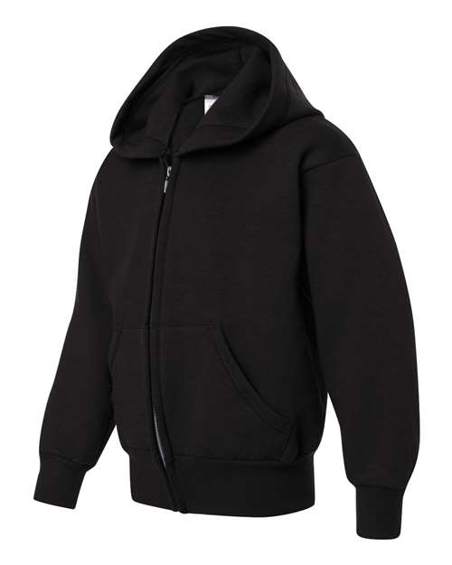 Hanes Youth EcoSmart® Full-Zip Hooded Sweatshirt - Side