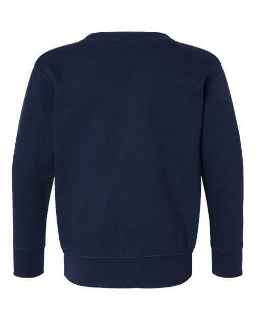 Toddler Fleece Crewneck Sweatshirt - Navy Back