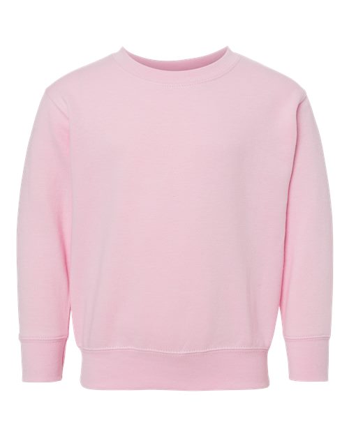 Toddler Fleece Crewneck Sweatshirt - Pink Front
