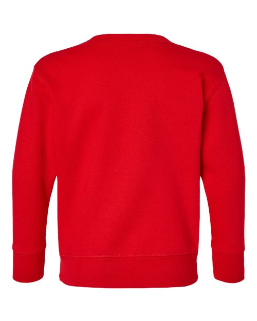 Toddler Fleece Crewneck Sweatshirt - Red Back