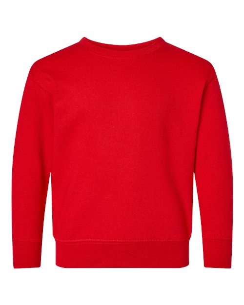Toddler Fleece Crewneck Sweatshirt - Red Front