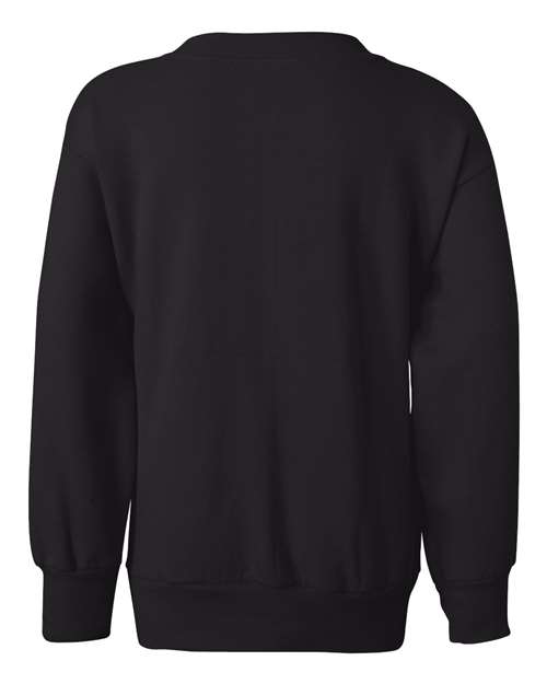 Youth EcoSmart® Crewneck Sweatshirt - Black Back