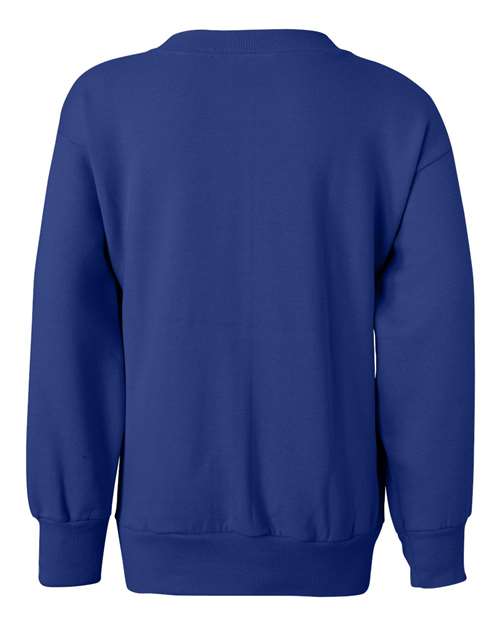Youth EcoSmart® Crewneck Sweatshirt - Deep Royal Back