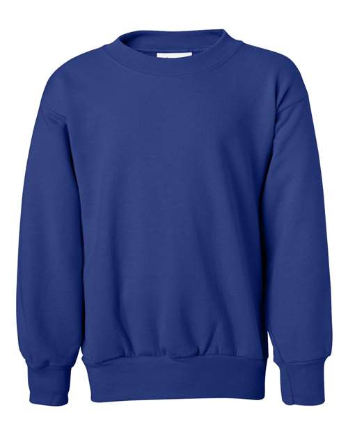 Youth EcoSmart® Crewneck Sweatshirt - Deep Royal Front