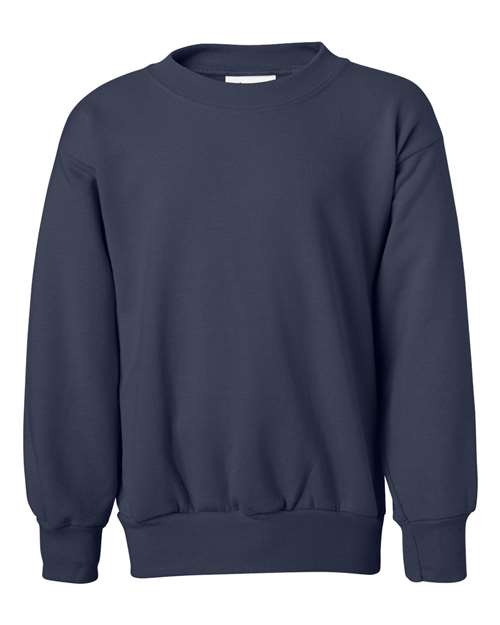 Youth EcoSmart® Crewneck Sweatshirt - Navy Front