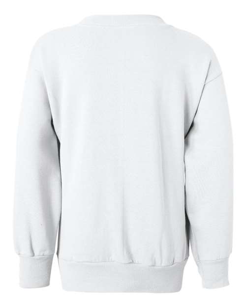 Youth EcoSmart® Crewneck Sweatshirt - White Back