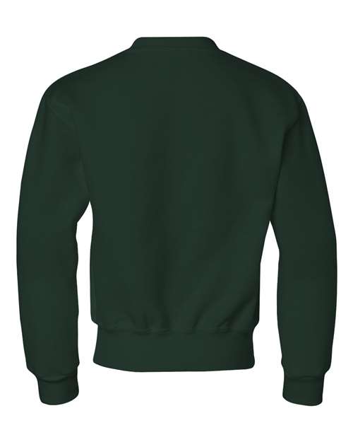 Youth NuBlend® Crewneck Sweatshirt - Forest Green Back