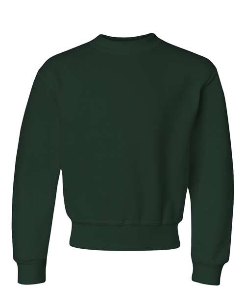 Youth NuBlend® Crewneck Sweatshirt - Forest Green Front