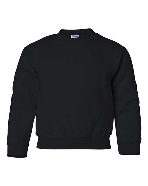Gildan Youth Heavy Blend™ Crewneck Sweatshirt - Black Front
