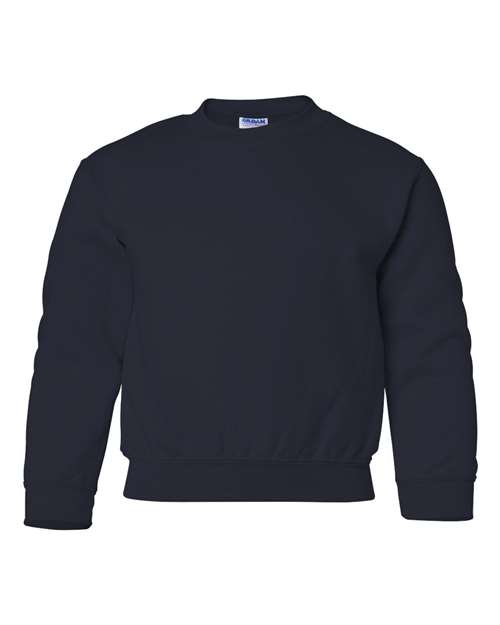 Gildan Youth Heavy Blend™ Crewneck Sweatshirt - Navy Front
