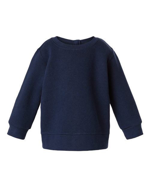 Rabbit Skins Infant Crewneck Sweatshirt - Navy Front