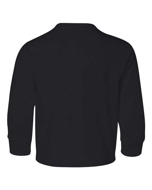 Youth Dri-Power® Long Sleeve 50/50 T-Shirt - Black Back