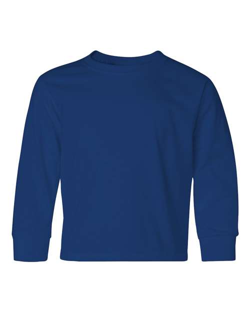 Youth Dri-Power® Long Sleeve 50/50 T-Shirt - Royal Front