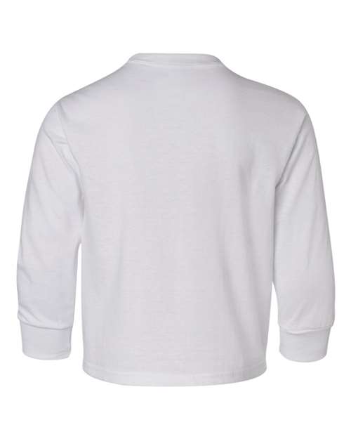 Youth Dri-Power® Long Sleeve 50/50 T-Shirt - White Back